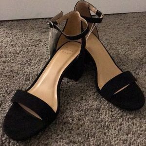 Brand new black heeled sandals